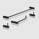 Ver imagem 3 de Kit de Acessórios para Banheiro Preto Fosco 4 Peças 2050or Grego Metal