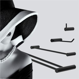 Kit Acessórios para Banheiro Orion Kit (8 Peças) Suporte Preto 2060or - 2