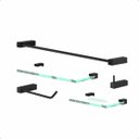 Ver imagem 1 de Kit de Acessórios para Banheiro Troia 5 Peças Preto Acetinado 2110tr