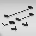 Ver imagem 3 de Kit de Acessórios para Banheiro Preto Fosco 5 Peças 2070tr Grego Metal