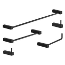 Ver imagem 1 de Kit de Acessórios para Banheiro Preto Fosco 5 Peças 2070tr Grego Metal