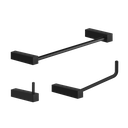 Ver imagem 1 de Kit de Acessórios para Banheiro Preto Fosco 3 Peças 2030tr Grego Metal