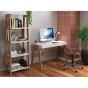 Ver imagem 1 de Conjunto Escrivaninha Retrô 2 Gavetas 4 Prateleiras 26108 Trend Artesano - Hanover/off White