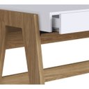 Ver imagem 5 de Conjunto Escrivaninha Retrô 2 Gavetas 4 Prateleiras 26108 Trend Artesano - Hanover/off White