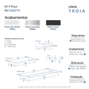 Ver mais imagens de Kit de Acessórios para Banheiro Preto Fosco 4 Peças 2060tr Grego Metal