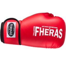 Luva de Boxe Muay Thai MMA 14oz Vermelha Fheras - 5