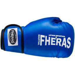 Kit Luva de Boxe Muay Thai MMA Bandagem Bucal 16oz Azul - 6