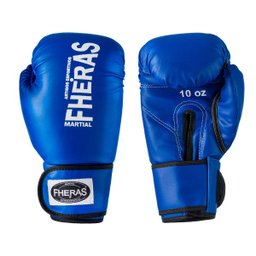 Kit Luva de Boxe Muay Thai MMA Bandagem Bucal 10oz Azul - 2