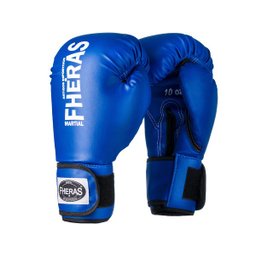 Kit Luva de Boxe Muay Thai MMA Bandagem Bucal 08oz Azul - 3