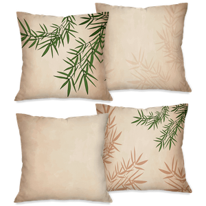 Kit com 4 Capas para Almofadas Decorativas Bambus