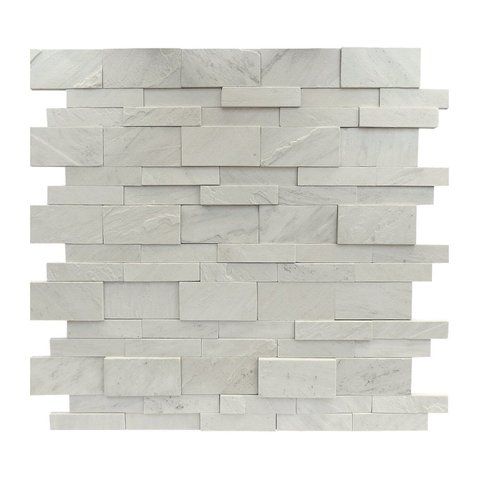 Revestimento Pedra Natural Lizzano 5x20cm e 10x20cm Aronne Branco