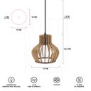 Ver mais imagens de Pendente Luminária Circus 15 Madeira Sala Moderno Desmontada:rústico