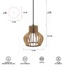 Pendente Luminária Circus 15 Madeira Sala Moderno Desmontada:rústico - 8