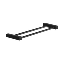 Ver imagem 1 de Toalheiro Duplo para Banheiro Preto Fosco Troia Grego Metal 30cm