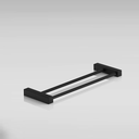 Ver imagem 3 de Toalheiro Duplo para Banheiro Preto Fosco Troia Grego Metal 30cm