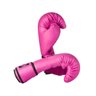 Kit Luva de Boxe Muay Thai MMA Bandagem e Bucal Rosa 14oz - 4
