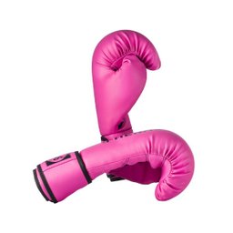 Kit Luva de Boxe Muay Thai MMA Bandagem e Bucal Rosa 14oz - 4 Kit Luva de Boxe Muay Thai MMA Bandagem e Bucal Rosa 14oz - 4