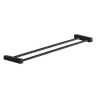 Toalheiro Duplo para Banheiro Preto Fosco Troia Grego Metal 50cm - 1