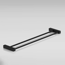 Ver imagem 3 de Toalheiro Duplo para Banheiro Preto Fosco Troia Grego Metal 50cm