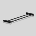 Ver imagem 3 de Toalheiro Duplo para Banheiro Preto Fosco Orion Grego Metal 30cm
