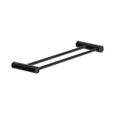 Ver imagem 1 de Toalheiro Duplo para Banheiro Preto Fosco Orion Grego Metal 30cm