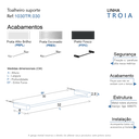 Ver imagem 4 de Toalheiro para Banheiro Preto Fosco Troia Grego Metal 30cm