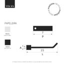 Ver imagem 5 de Porta Papel Higiênico para Banheiro Troia Prata Polido 1020tr