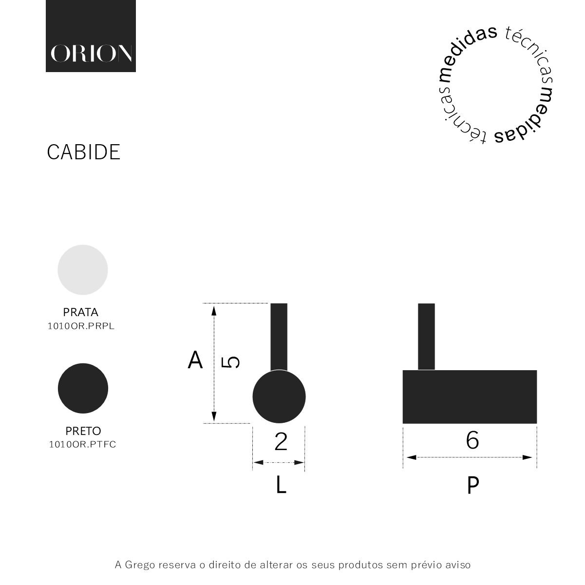 Cabide para Banheiro Orion Suporte Preto 1010or - 5