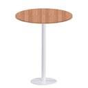 Ver imagem 1 de Mesa Pisa Beta Bistrô Fratini 107,50cm (a) Disco Redondo Branco Tampo Mdp Redondo Noce Nat 80cm (l)