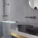 Ver imagem 3 de Porta Shampoo Prateleira de Banheiro Troia Suporte Preto Acetinado