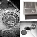 Ver imagem 2 de Cuba Dupla Goumert Cozinha Aço Inox Lava Escorre Limpa Louça Alimentos Agua Luxo Area Externa Pia To