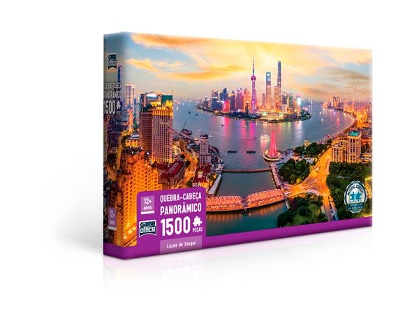 Quebra-Cabeça - Luzes de Xangai - 1500 Peças - Toyster - 1