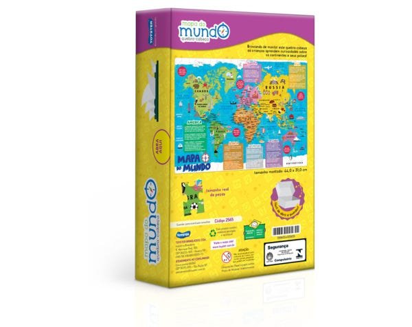 Quebra-Cabeça - Mapa do Mundo - 200 Peças - Toyster - 2