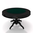 Ver imagem 2 de Conjunto Mesa de Jogos Carteado Bellagio Tampo Reversível e 6 Cadeiras Madeira Poker Base Estrela Pu