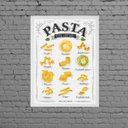 Ver imagem 2 de Quadro Decorativo Tipos De Pasta 24x18cm - com vidro:Madeira branca