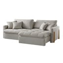 Ver imagem 6 de Sofá Cama 4 Lugares Retrátil Reclinável 260cm Linho com Molas Ensacadas Atena Yescasa