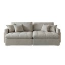 Ver imagem 2 de Sofá Cama 4 Lugares Retrátil Reclinável 260cm Linho com Molas Ensacadas Atena Yescasa