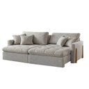 Ver imagem 7 de Sofá Cama 4 Lugares Retrátil Reclinável 260cm Linho com Molas Ensacadas Atena Yescasa