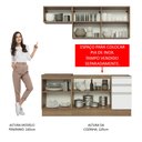 Ver imagem 6 de Armário de Cozinha Compacta 180cm Rustic Branco Glamy Madesa 07