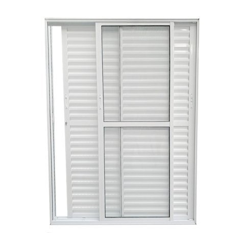Porta Balcão 3 Folhas Móveis Alumínio Branco Linha 25:210 x 160
