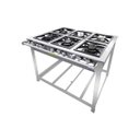 Ver imagem 1 de Fogão Industrial 6 Bocas Simples e Duplo Inox 30X30cm P7 - FC2