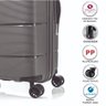 Mala de Bordo Pequena em Polipropileno American Tourister Linex Cadeado Tsa Titanium P - 4
