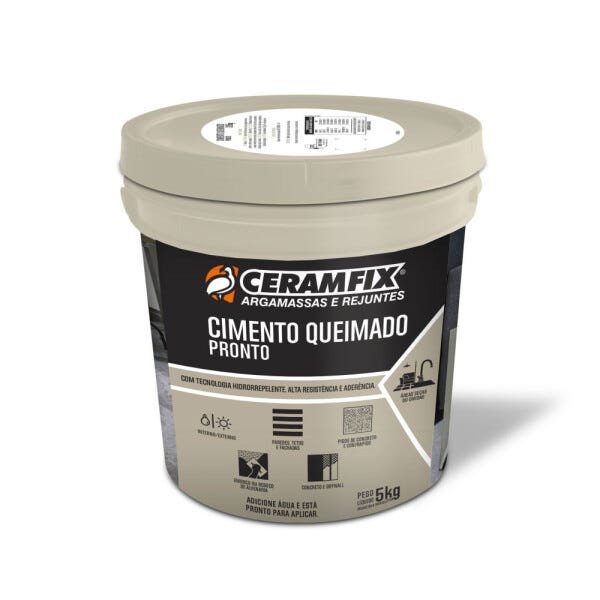 Cimento Queimado Pronto 5kg Platina Ceramfix - 1