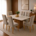 Ver imagem 3 de Conjunto 6 Cadeiras para Sala de Jantar Germany