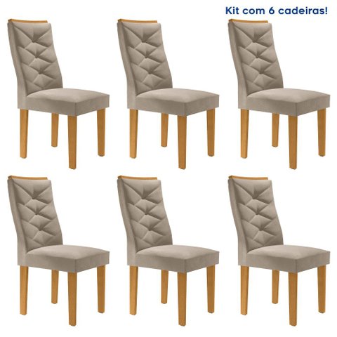 Conjunto 6 Cadeiras para Sala de Jantar Germany