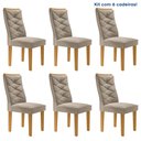 Ver imagem 1 de Conjunto 6 Cadeiras para Sala de Jantar Germany