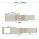 Ver imagem 5 de Rack Extensível para TV até 50 Polegadas 195cm Portas Ripadas Aruá CabeCasa MadeiraOriginals