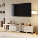 Ver imagem 2 de Rack Extensível para TV até 50 Polegadas 195cm Portas Ripadas Aruá CabeCasa MadeiraOriginals