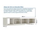 Ver imagem 4 de Rack Extensível para TV até 50 Polegadas 195cm Portas Ripadas Aruá CabeCasa MadeiraOriginals