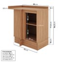 Ver imagem 4 de Balcão Canto Reto Planejado 1 Porta com Tampo Aroeira CabeCasa MadeiraOriginals Marrom/Cedro